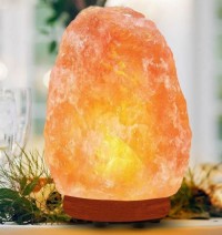 Authentic Hand-Carved Himalayan Pink Salt Lamp | Natural Wellness Night Light with Wooden Base